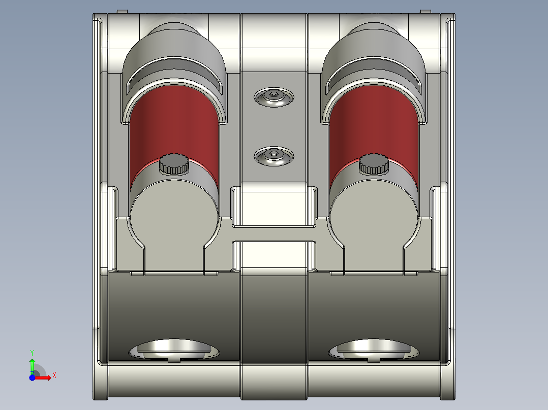 双瓶灭火装置前视图