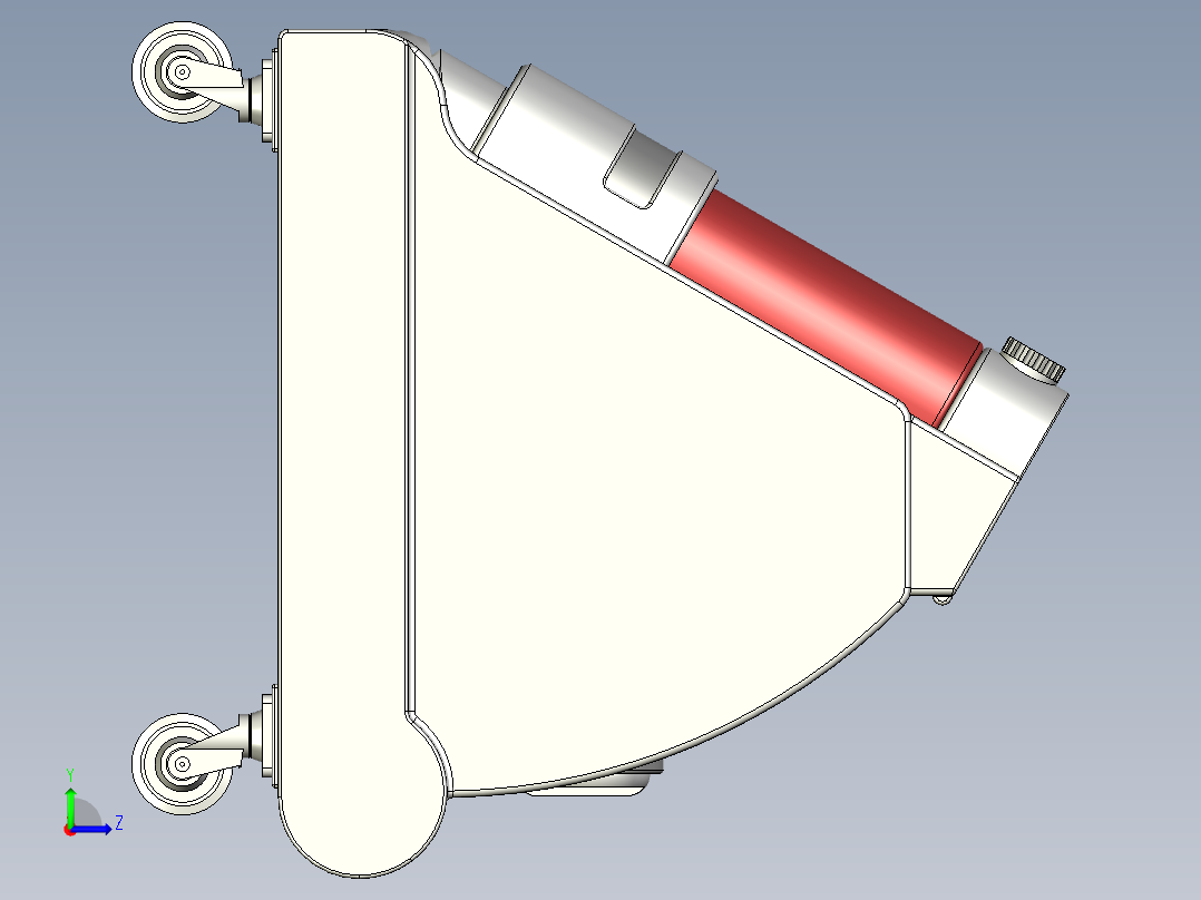 双瓶灭火装置左视图