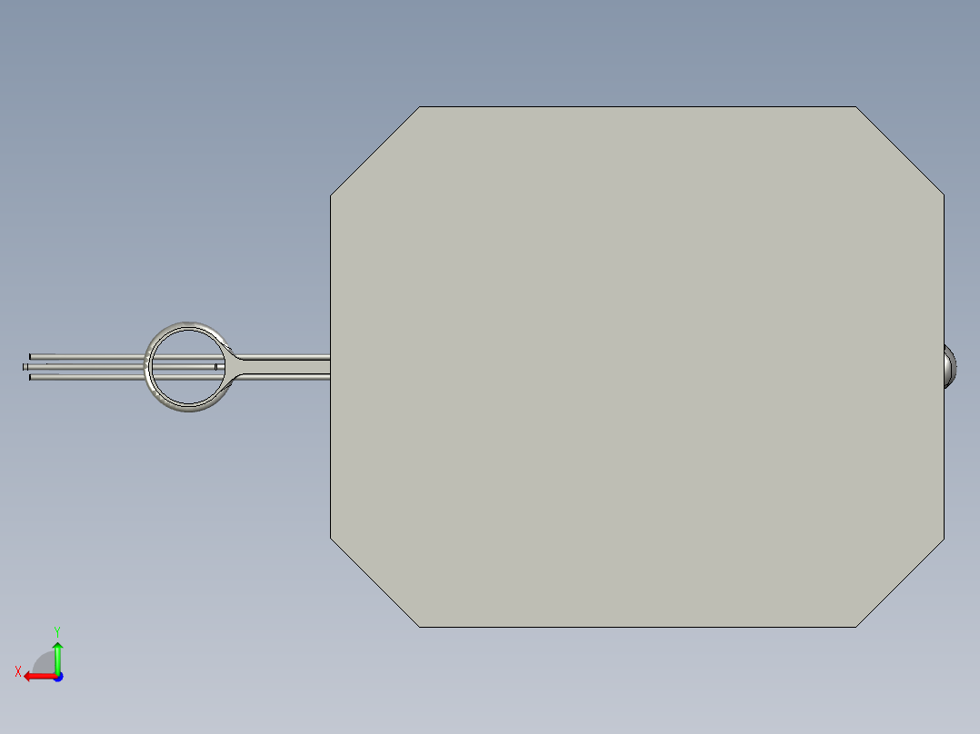 仿生头部模型的 3D 结构件后视图