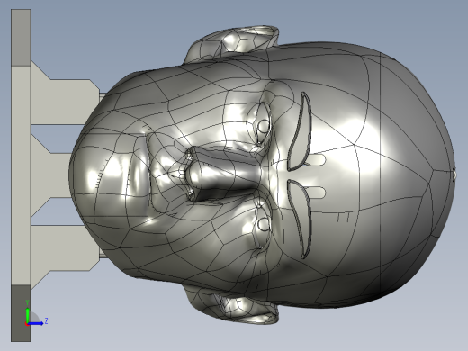 仿生头部模型的 3D 结构件左视缩略图
