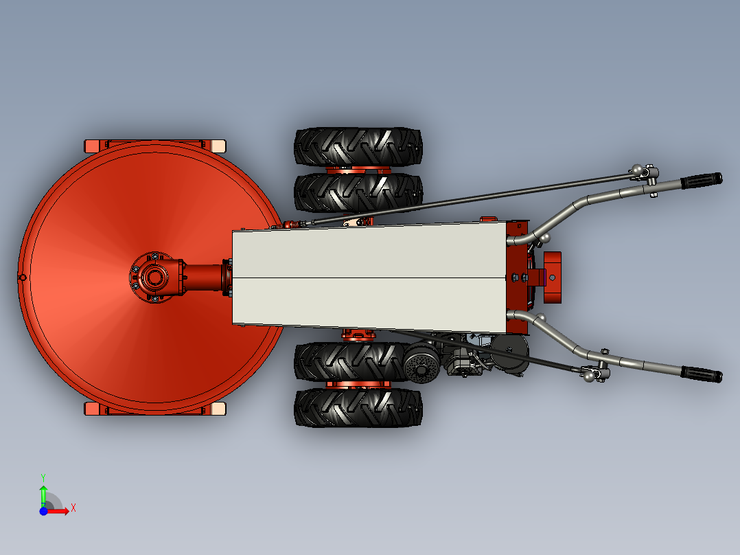 手扶拖拉机割草机（搭载本田GX390发动机）前视图
