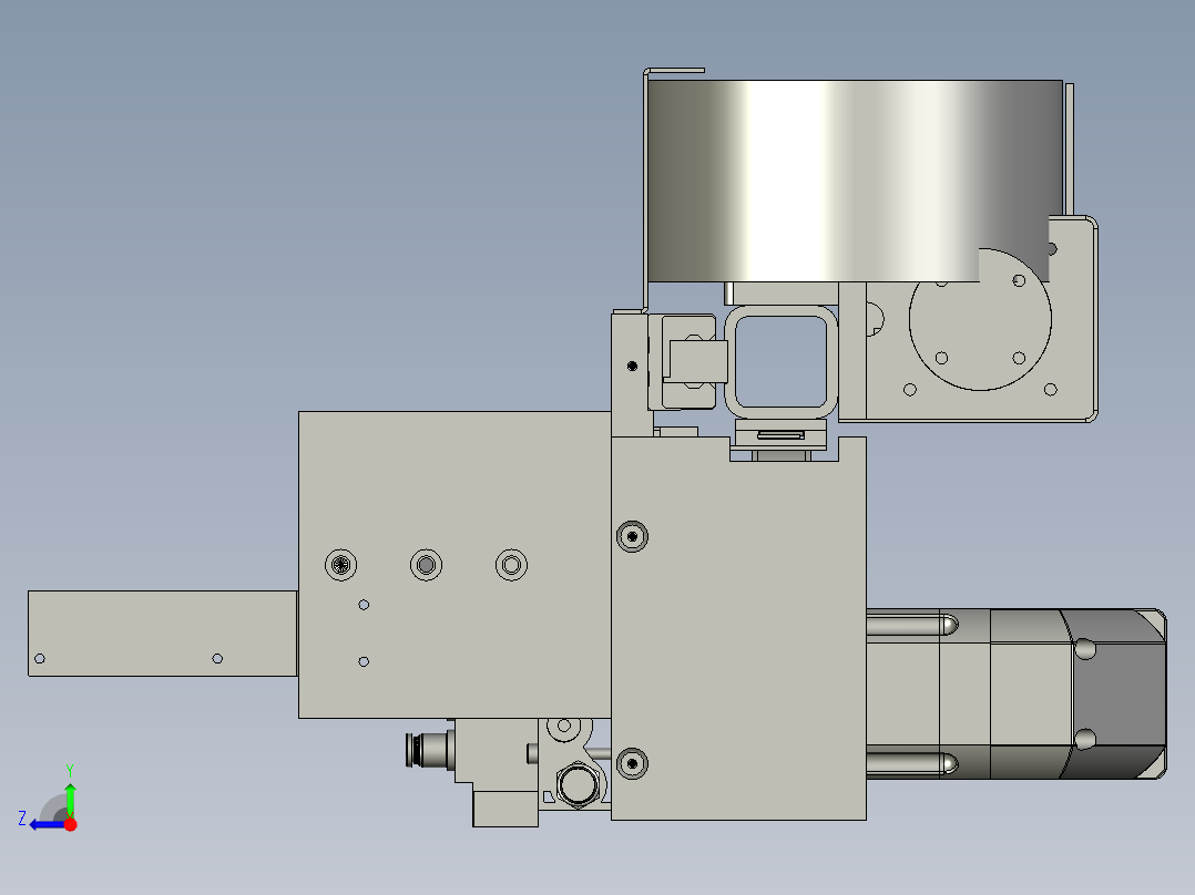 取料模组组件右视图