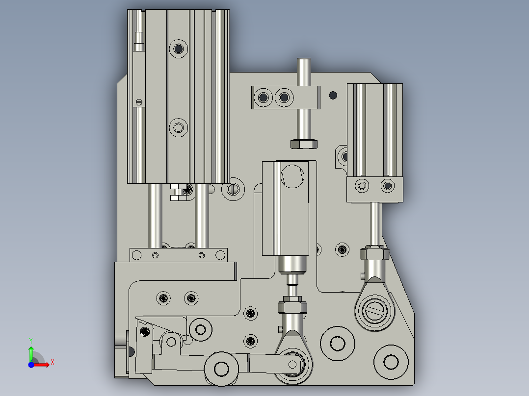 YWP200K4-20-04-00下夹胶组件前视图