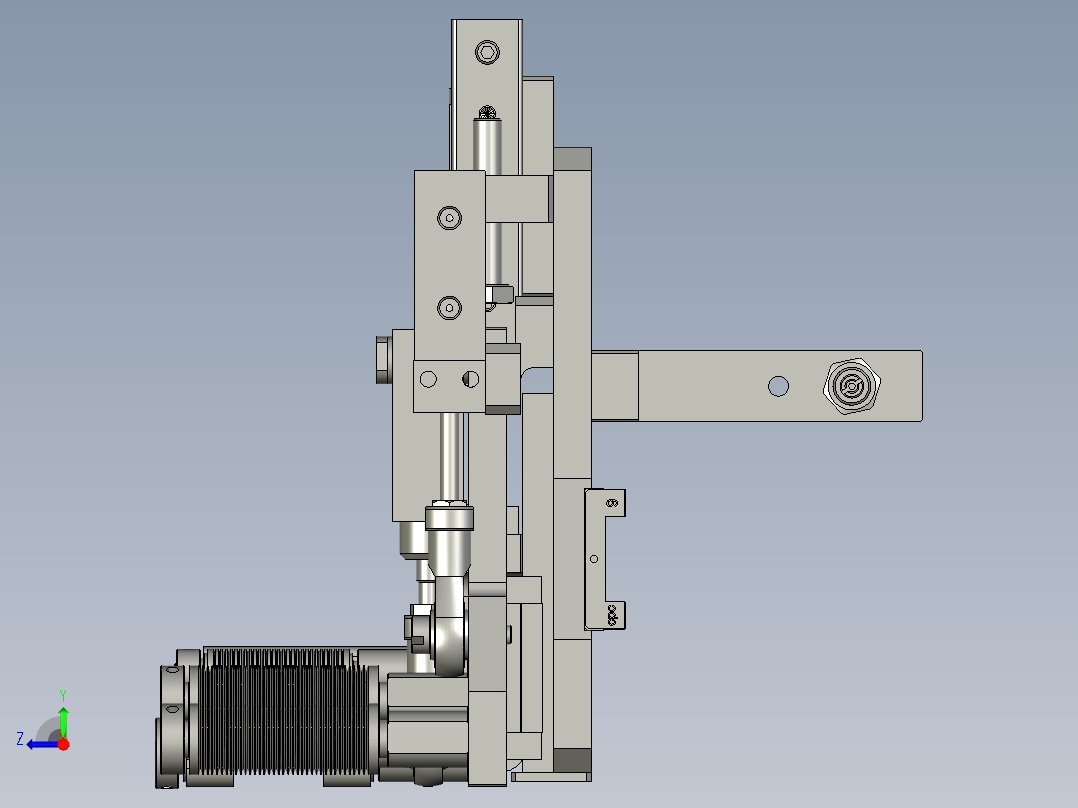 YWP200K4-20-04-00下夹胶组件右视图