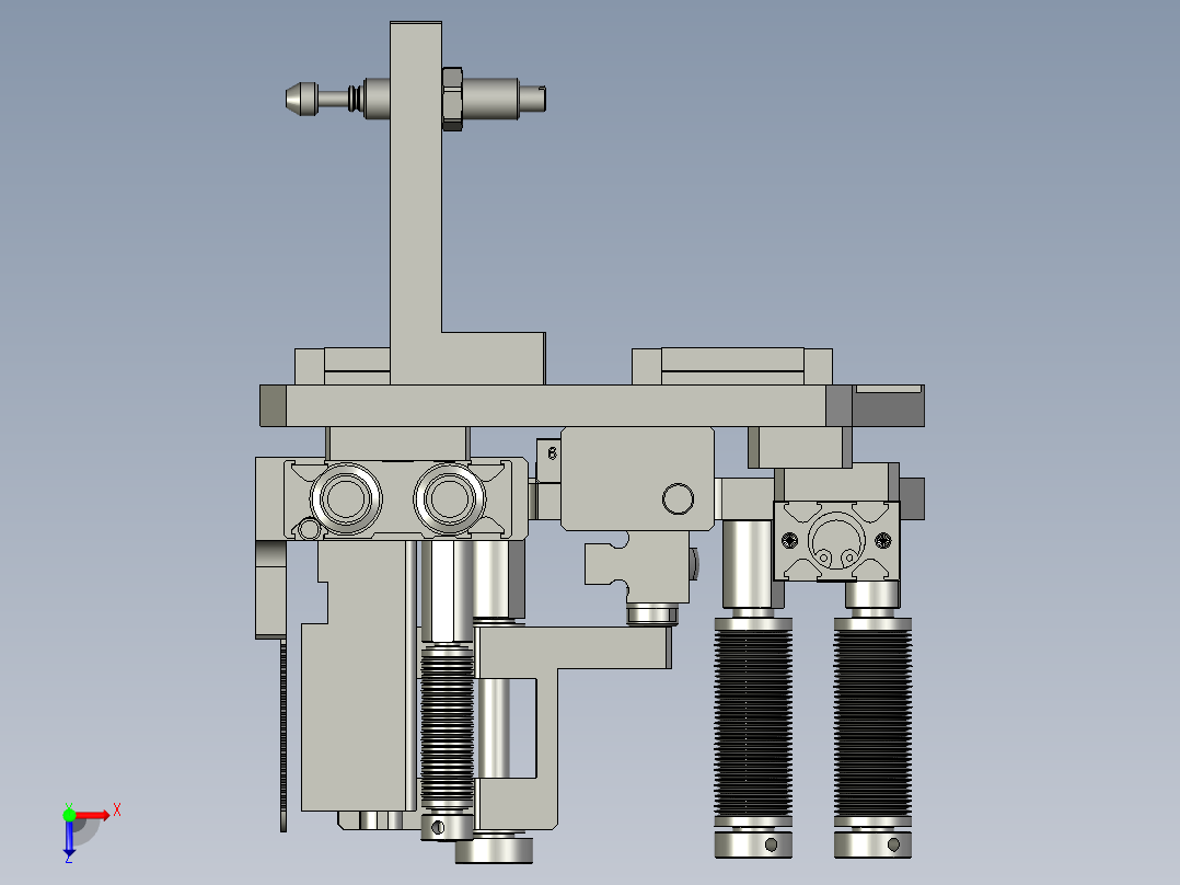 YWP200K4-20-04-00下夹胶组件俯视图