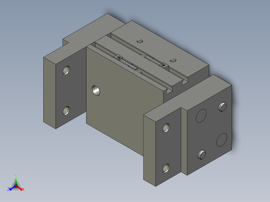 MHL2-25D-M9PZ平行气爪主视图