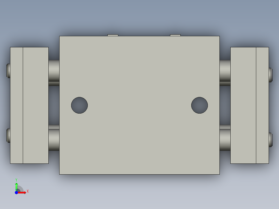 MHL2-25D-M9PZ平行气爪前视图
