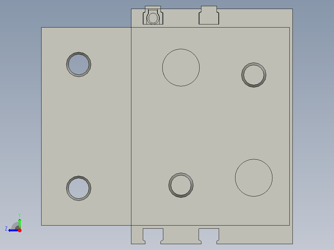 MHL2-25D-M9PZ平行气爪右视图