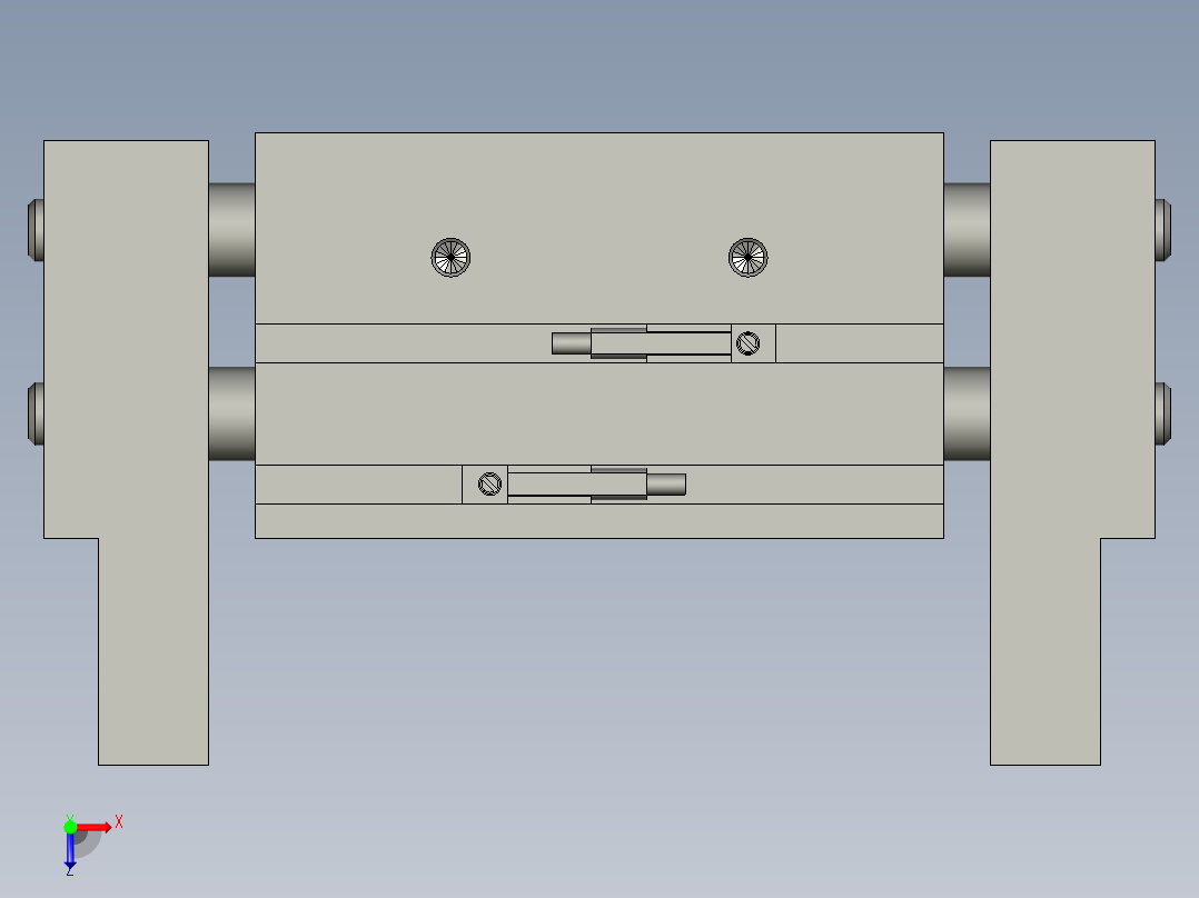 MHL2-25D-M9PZ平行气爪俯视图