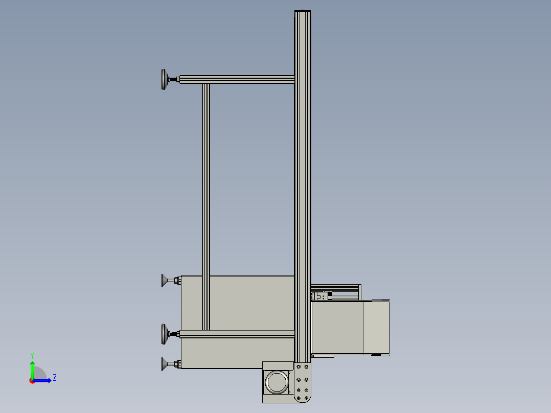 基于MES系统的自动扫码装置左视图
