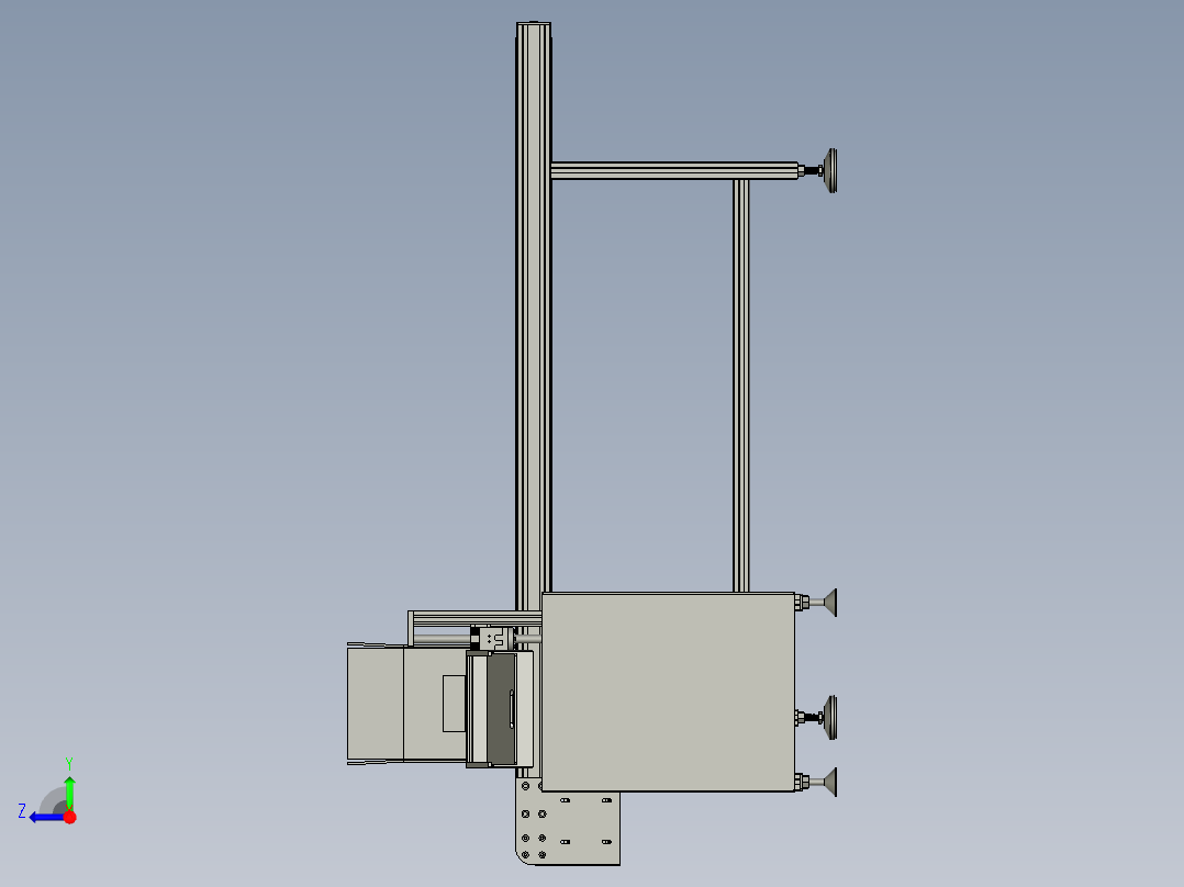 基于MES系统的自动扫码装置右视图