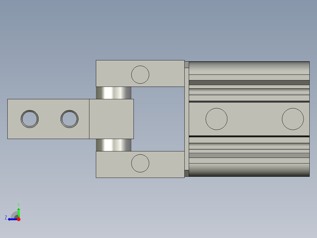 MHT2-40DZ-M9N(0_0)指型气爪右视图