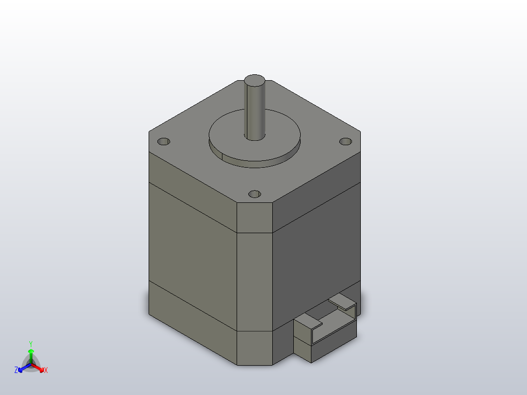 步进电机Nema17正等轴测图