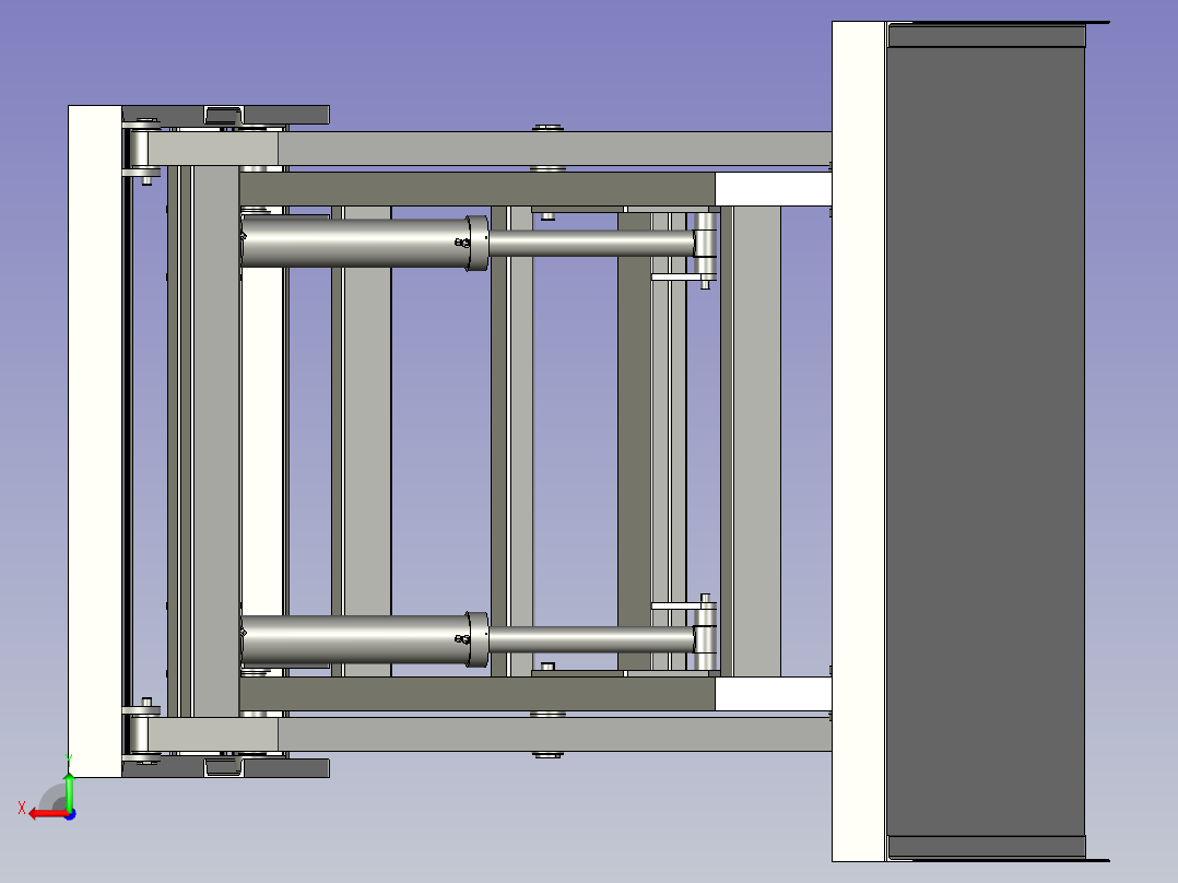 多用途剪叉式升降台后视图