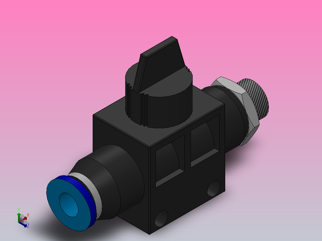 HVFS-G 由插管流向螺纹端型-G螺纹[HVFS06-G01(B)]主视图