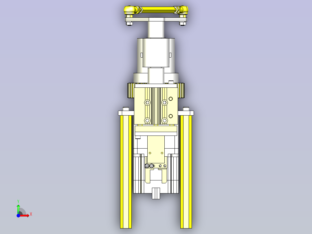 一款工件反转转移机构3D图纸前视图