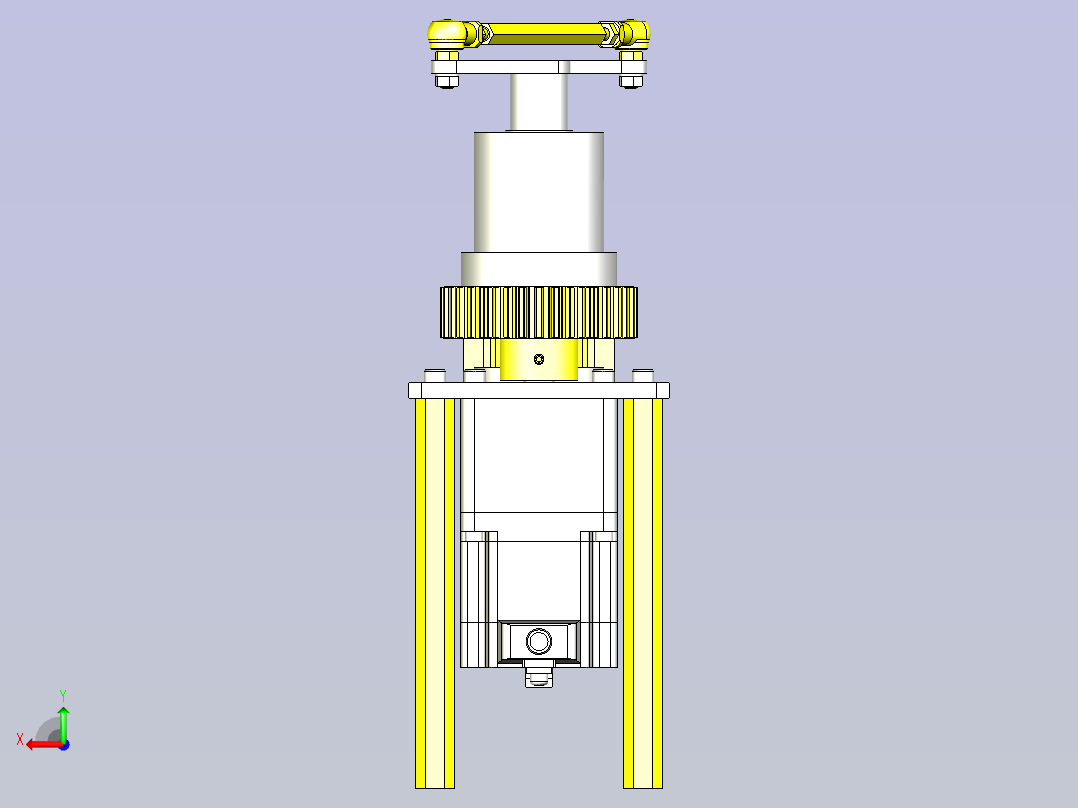 一款工件反转转移机构3D图纸后视图