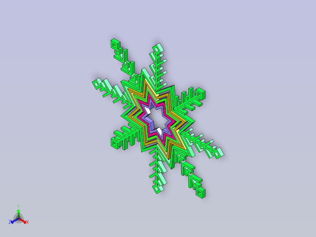 雪花2正等轴测图