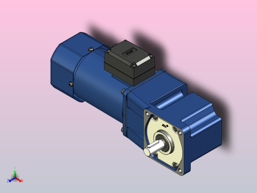 YB电磁制动电机120yb02-180正等轴测缩略图