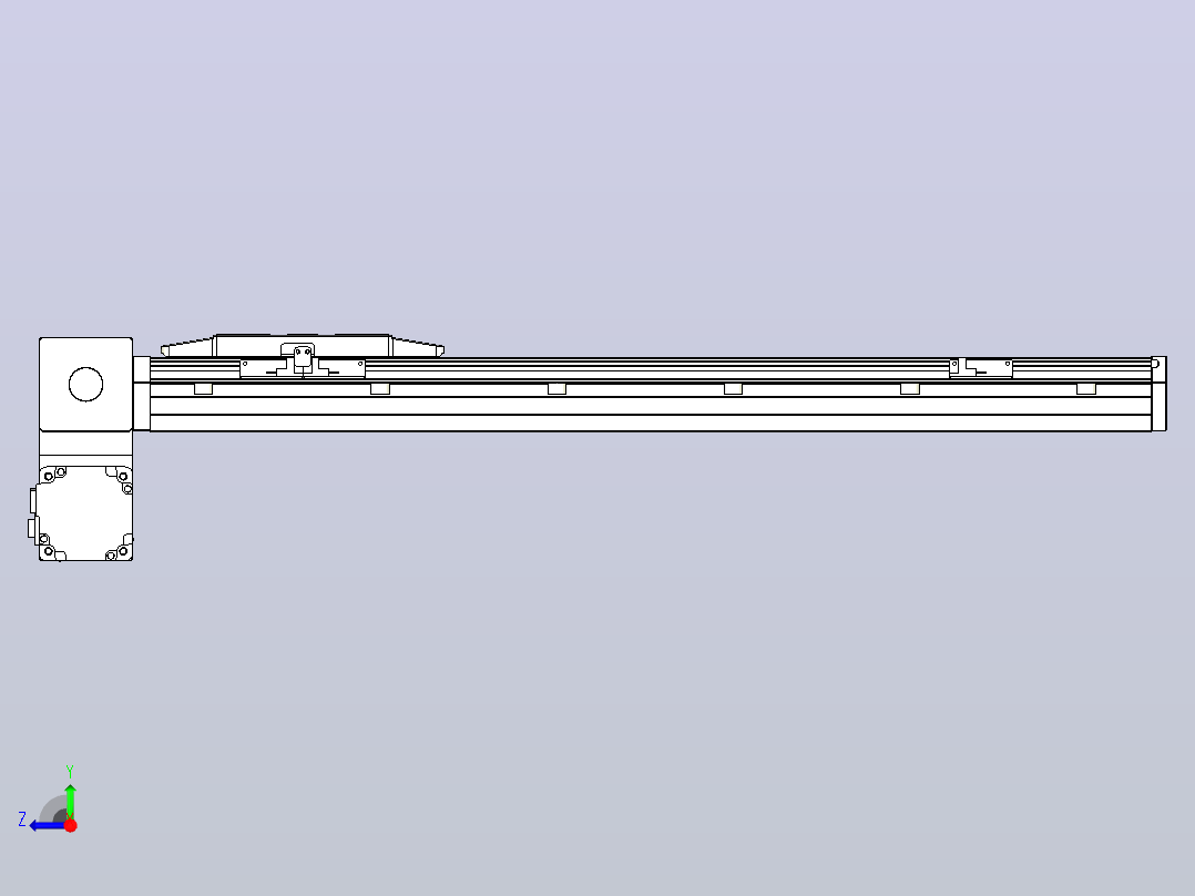 机器人皮带驱动直线轴TPA-GCB-150-P80-L550-LP-M75-N3右视图