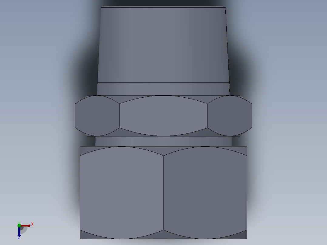 1CT-SP 1DT-SP 英锥管外螺纹卡套接头[1DT-52-24SP-RN]俯视图