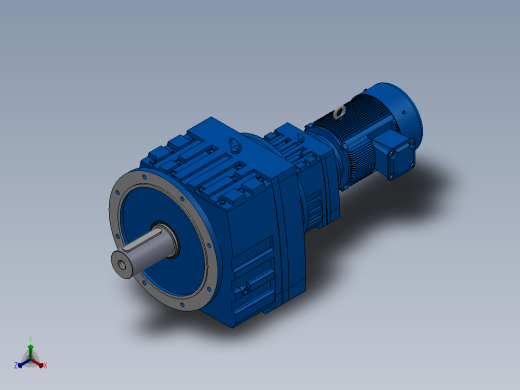 RF147R87法兰轴伸式组合型斜齿轮减速机RF147R87-Y5.5-4P-132S-M1-0°-Φ550