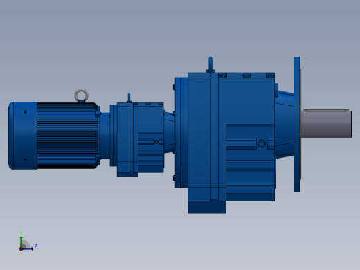 RF147R87法兰轴伸式组合型斜齿轮减速机RF147R87-Y5.5-4P-132S-M1-0°-Φ550左视缩略图