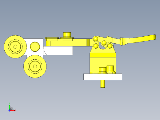 L型滚轮头的简易夹紧前视缩略图