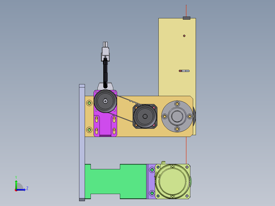 伺服缠绕机构sw20左视图