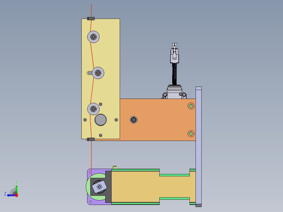 伺服缠绕机构sw20右视图