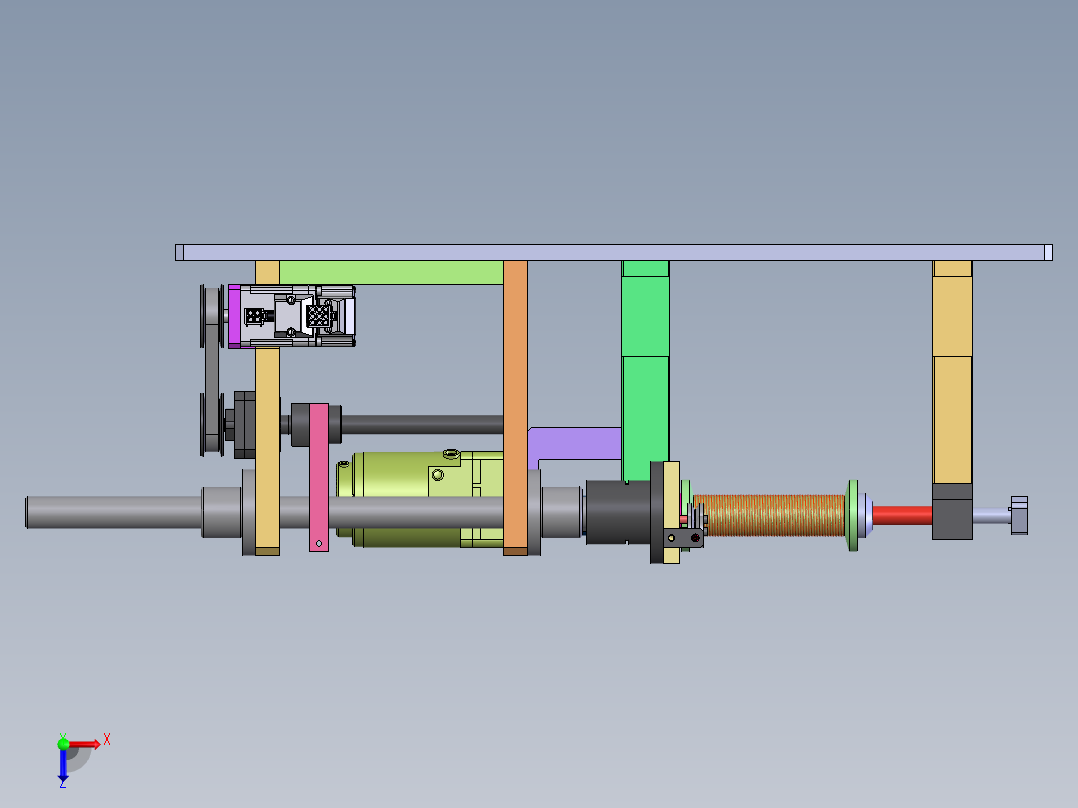伺服缠绕机构sw20俯视图