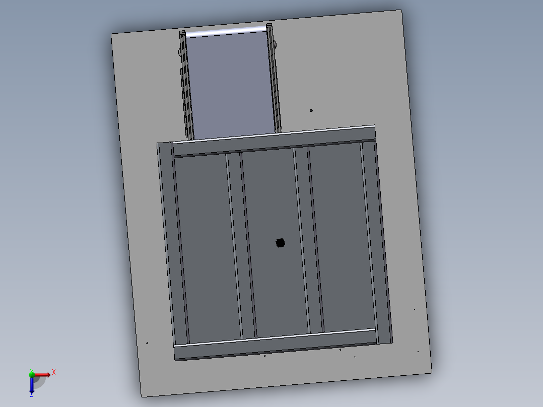 并联机器人分拣工作站3D模型俯视图
