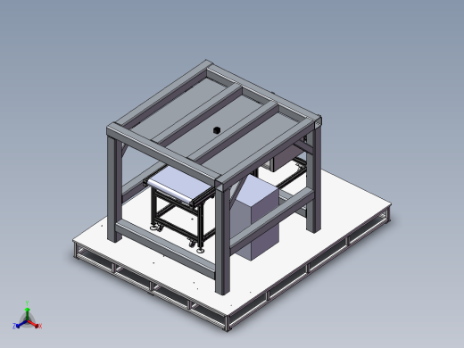 并联机器人分拣工作站3D模型正等轴测缩略图