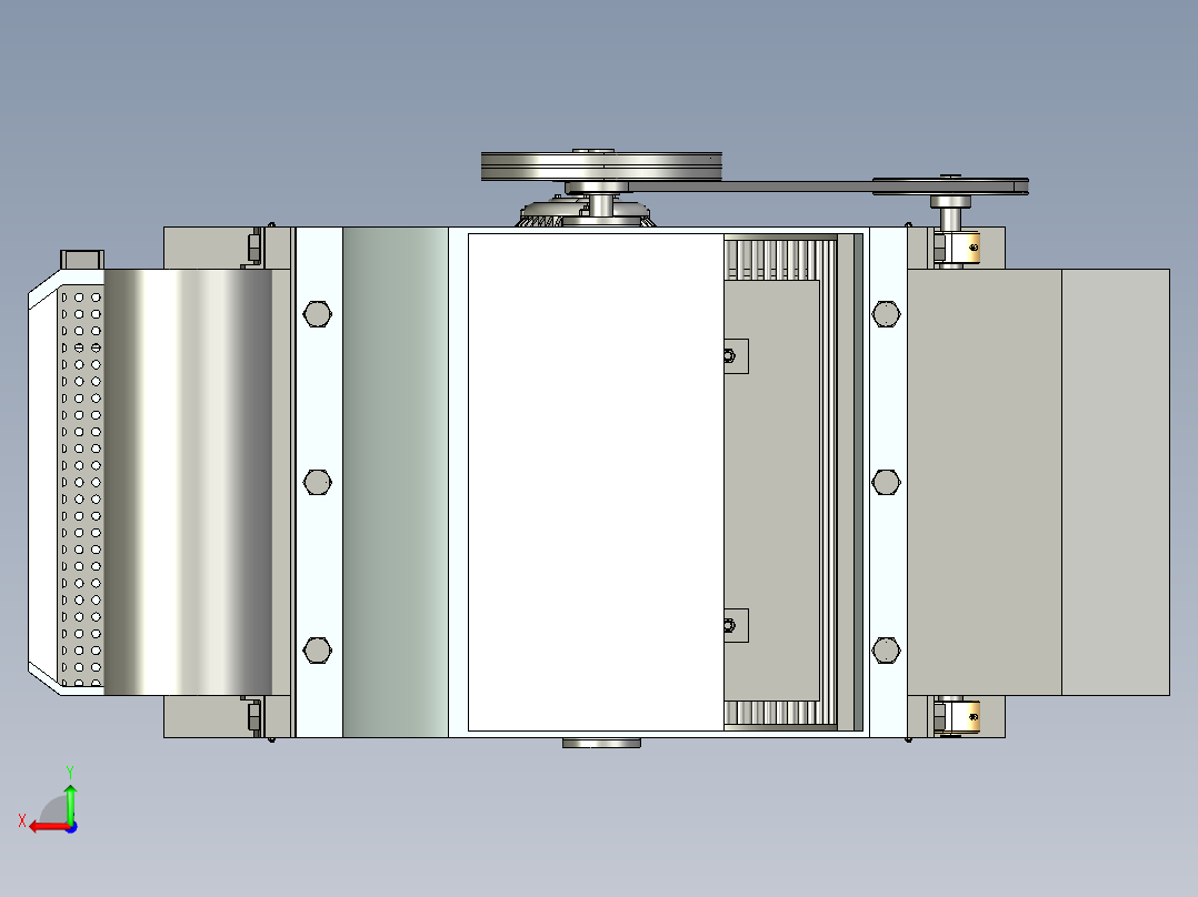 花生剥壳去壳机（cad+pro+说明书）后视图
