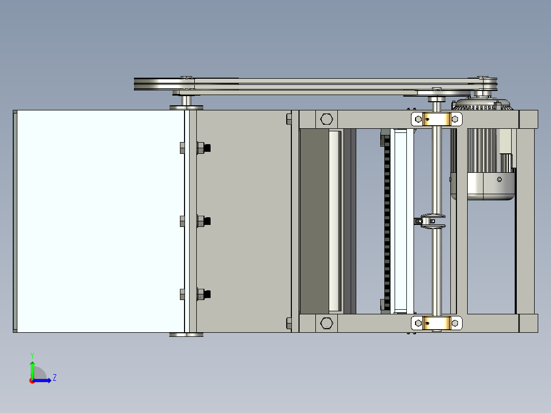 花生剥壳去壳机（cad+pro+说明书）左视图