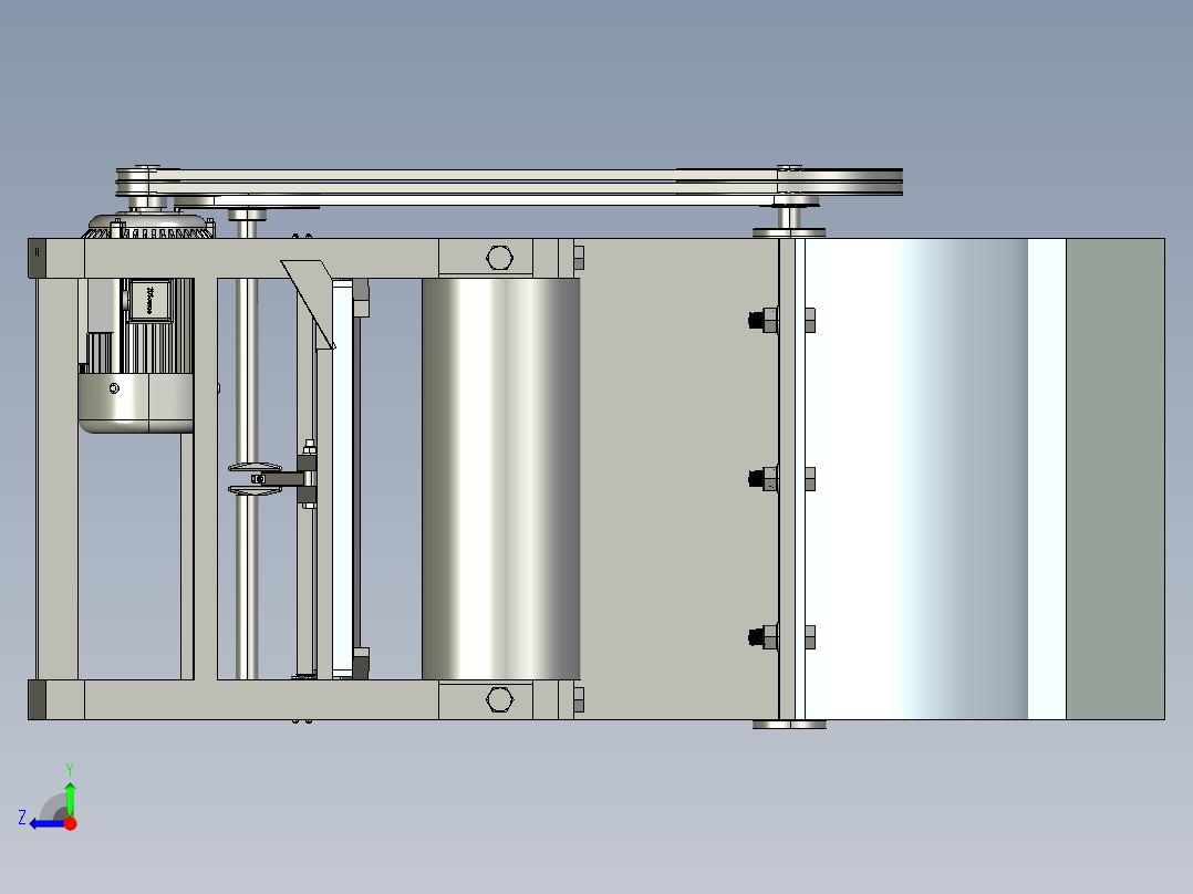 花生剥壳去壳机（cad+pro+说明书）右视图