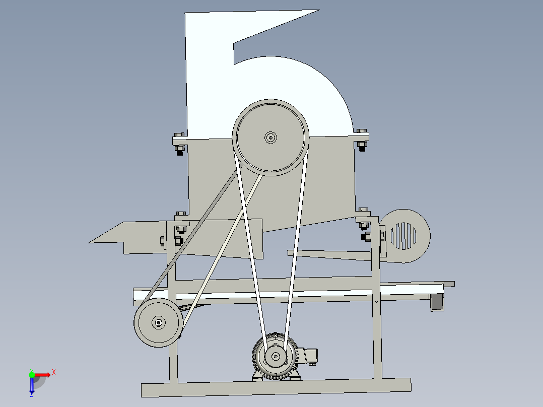 花生剥壳去壳机（cad+pro+说明书）俯视图