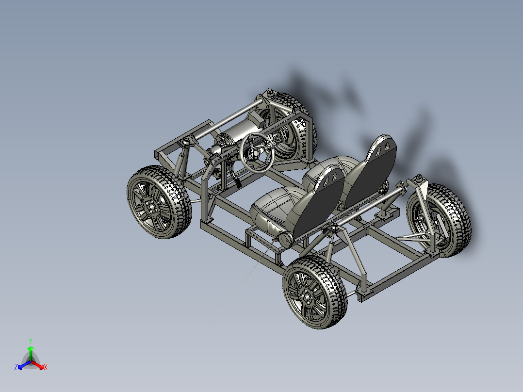 开源汽车设计图纸TABBY EVO底盘三维数模 stp格式