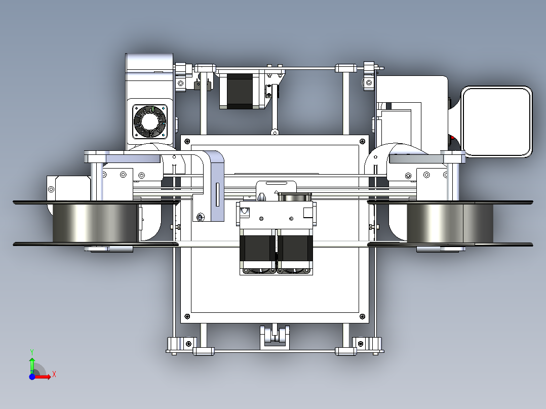 卧式搅拌机容量1000L前视图