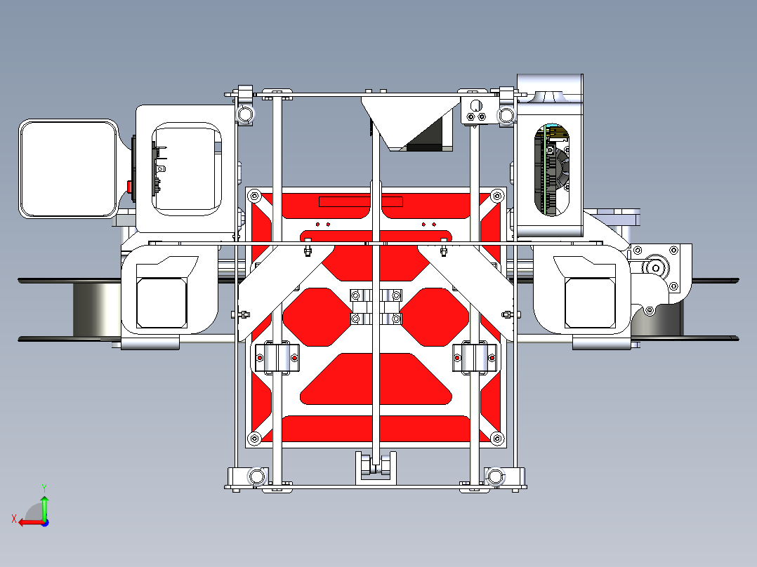 卧式搅拌机容量1000L后视图