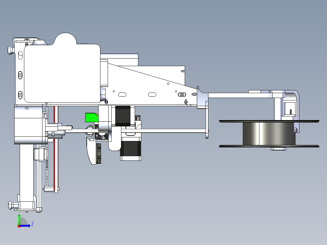 卧式搅拌机容量1000L左视图