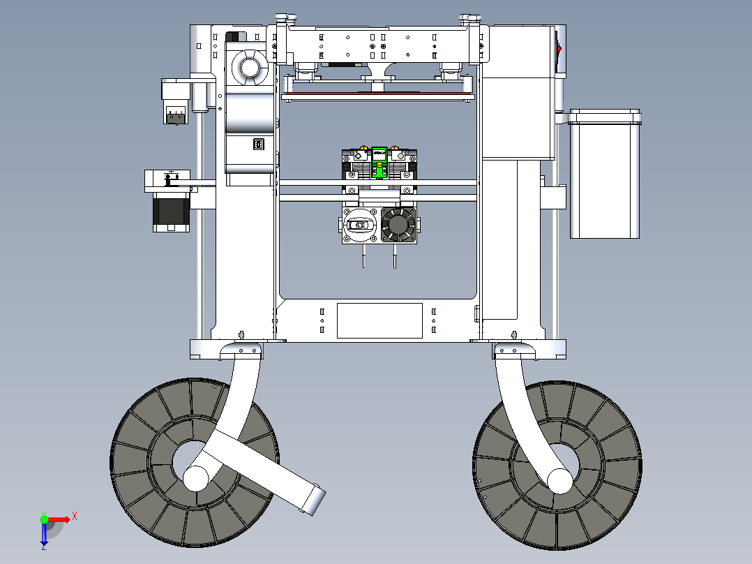 卧式搅拌机容量1000L俯视图