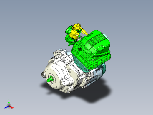 雅马哈摩托车发动机模型图