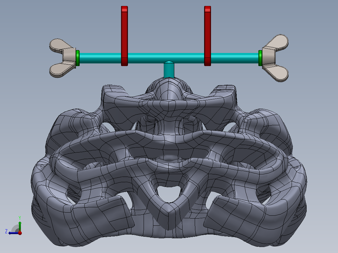 带手机支座的头盔右视图