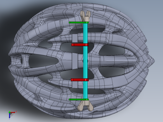 带手机支座的头盔俯视缩略图