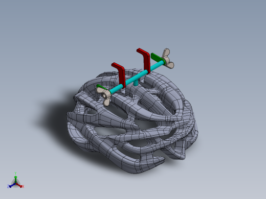 带手机支座的头盔正等轴测缩略图