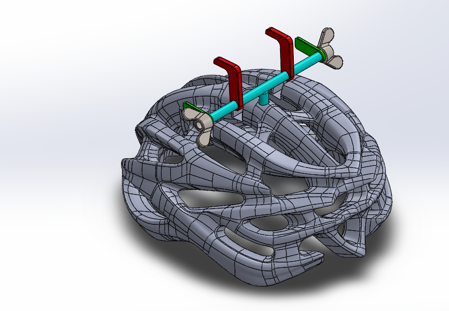 带手机支座的头盔