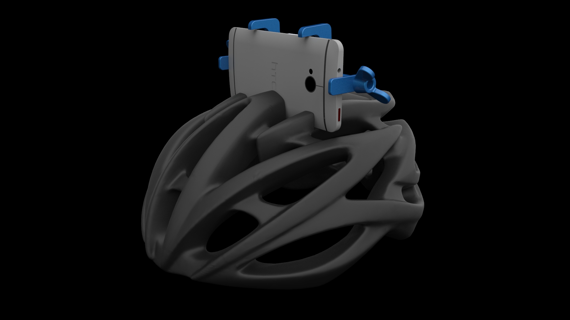 带手机支座的头盔