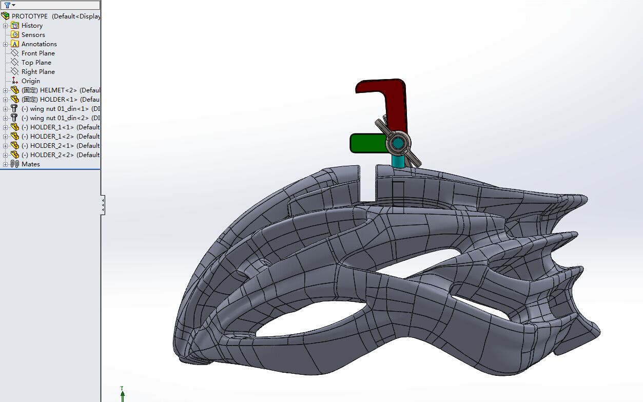 带手机支座的头盔