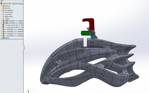 带手机支座的头盔缩略图